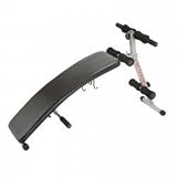 Crescendo Fitness Curve Sit-Up Bench with Dumbbell Rack