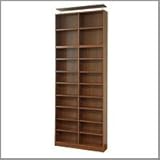 ツッパリ薄型書棚(オープン幅90cm) ブラウン 1235-3100BR