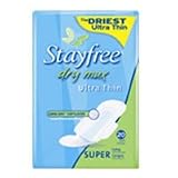 Stayfree Dry Max Ultra Thin Pads with Wings Regular, Heavy Protection - 18 Pads / Pack, 12 E a