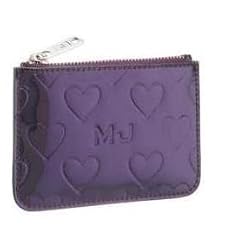 Marc By Marc Jacobs Limited Edition Heart Skinny Case Wallet Bag with Key Ring Purple