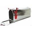 Diamond Plate Mail Box w/ Flame Flag As Seen on TV