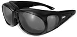 Motorcycle Safety Sunglasses Fits Over Rx Glasses Smoke Meets ANSI Z87.1 Standards For Safety Glasses Has Soft Airy Foam Padding