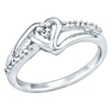 21jt8JBVuPL. SL160  Helzberg Diamonds   10kt White Gold .08ct TW Heart Shaped Round Diamond Ring