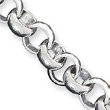 Sterling Silver 11.00mm Belcher Light Bracelet - 7.5 Inch
