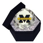 MICHIGAN WOLVERINES DIAMOND GLASS