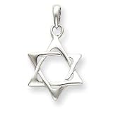 Sterling Silver Geometric Star Of David Pendant