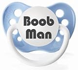 Expressions Pacifiers-Boob Man in Blue & White