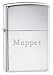 Genuine Zippo windproof lighter packaged in a black plastic gift box with the famous Zippo lifetime guarantee.