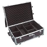 Savage Aluminum Carry Case with Wheels & Extendable Pulling Handle, Partition Interior