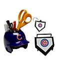 Schutt Sports Chicago Cubs MLB Coaster Set, Helmet Desk Caddy and Home Plate Key Chain Set