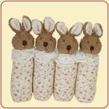#DSQRA 20 x 22 cm Hase Hasen Untersetzer Topfuntersetzer Baumwolle im Landhauslook original Clayre und Eef ehemals van Cleef