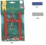 12 Black Softweave Cat Harness & Lead"