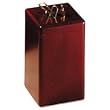 Rolodex Wood Tones Paper Clip Holder, Wood, 2.125 Inch Width x 2.125 Inch Depth x 3.5 Inch Height, Mahogany (23370)