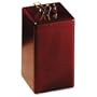 Rolodex Wood Tones Paper Clip Holder, Wood, 2.125 Inch Width x 2.125 Inch Depth x 3.5 Inch Height, Mahogany (23370)