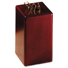 Rolodex Wood Tones Paper Clip Holder, Wood, 2.125 Inch Width x 2.125 Inch Depth x 3.5 Inch Height, Mahogany (23370)