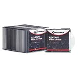 IVR85825 Thin Line Polystyrene CD/DVD Storage Cases, Clear, 25 Per Pack