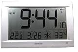MAG (マグ) 置掛兼用時計 大型電波時計 パーセク W-471 SM　シルバー