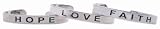 Peace,hope, Faith,silver Tone,Bracelets