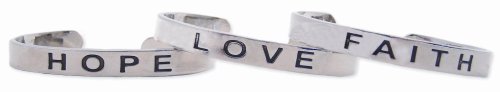 Peace,hope, Faith,silver Tone,Bracelets