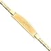 Jewelry : 14K Cleveland Indians Med Satin Id Bracelet W/Anchor Link