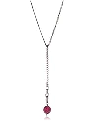 Deanna Hamro Atelier Solar Plexus Ruby-Color Pave Ball Double Chain Drop Necklace