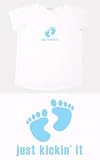 KICKIN' IT Novelty Maternity Top Tee T-shirt - White
