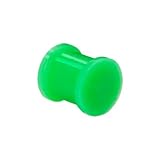 00 Gauge Green Solid Silicone Plug