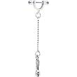 SMALL 16 Gauge Tool WRENCH DANGLE Nipple Ring 5/16" 3mm