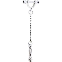 Small 16 Gauge Tool Wrench Dangle Nipple Ring 5/16 Inches 3mm