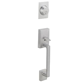 Schlage F358CEN626 Century Exterior Handleset with Deadbolt, Brushed Chrome by Schlage