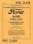 Ford Master Parts List SNL G-658 1944 (Jeep)