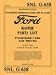 Ford Master Parts List SNL G-658 1944 (Jeep)