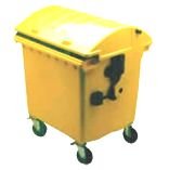 Outdoor Living : Wheelie Bin - Yellow - 1100L - Roll Lid - Free Delivery