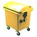 Wheelie Bin - Yellow - 1100L - Roll Lid - Free Delivery