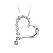 10kt. White Gold, 1/6 ct. tw. Diamond Journey Heart Pendant