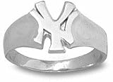 New York Yankees &acute; NY &acute; Ladies &acute; Ring Size 6 1 / 2 - Sterling Silver Jewelry - B0000DGOJ0
