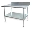 Storelogic 2KRD7 Adj Worktable, W 72 In, D 30 In, SS, w/Shelf