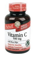 Schiff, Vitamin C  Rose Hips, 500 mg, 100 Tablets