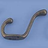 Coat & Hat Hook, Antique Brass