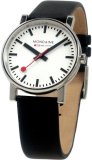 MONDAINE エヴォ メンズ ホワイト文字盤 ブラックレザース…