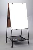 Best Rite - 778 - Folding Wheasel Double-Sided Melamine Whiteboard Rolling Easel - White - 58 H x 28.75 W x 27 D in.