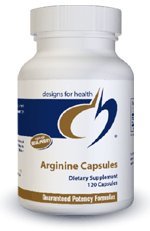 Designs For Health - Arginine 750 mg caps 120 Image Designs For Health - Arginine 750 mg caps 120