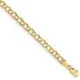 14k Yellow 7.25" 3.5mm Double Link Charm Bracelet - JewelryWeb