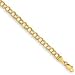 14k Yellow 7.25" 3.5mm Double Link Charm Bracelet - JewelryWeb