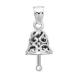Animated Bell Charm in 14kt. White Gold