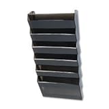 Rubbermaid 16663 Classic hot file 7-pocket wall system w/labels/holders, letter, smoke