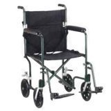 Drive Medical Deluxe Fly-Weight Aluminum Transport Wheelchair 19 Inches Blue - 1 Ea