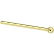 Solid 14KT Yellow Gold 1.5mm Ball Straight Fishtail 3/4 - 20 Gauge