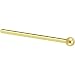 Solid 14KT Yellow Gold 1.5mm Ball Straight Fishtail 3/4 - 20 Gauge