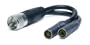TruckSpec Coax Cable Adapter With PL-259 Connector 2 Female Motorola Plugs Black - TruckSpec TSY-12